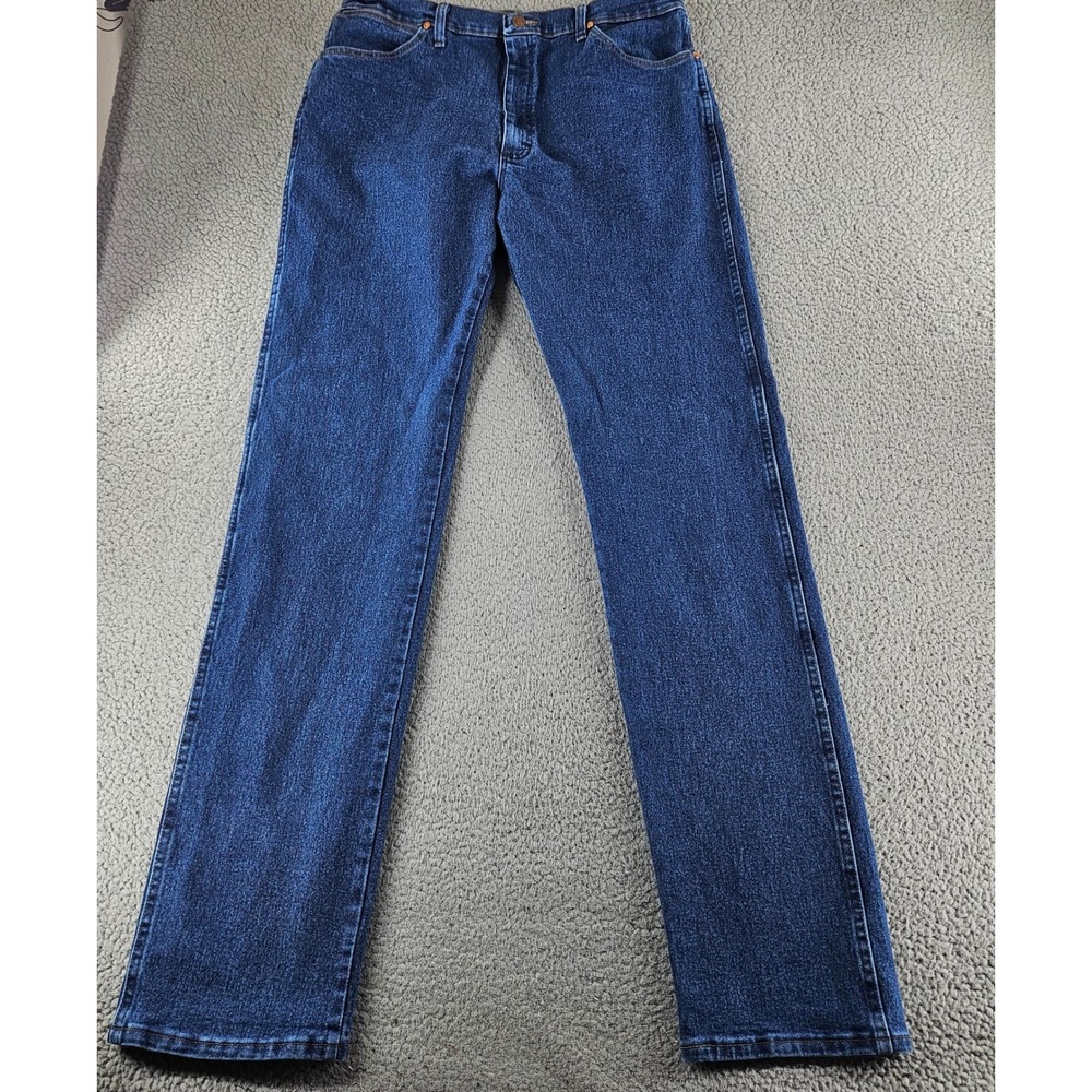 Wrangler Jeans 36x28 Blue 13MWZ Cowboy Cut Straight Leg Western Rancher Horsemen